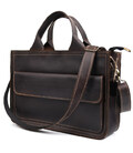 Сумка портфель шкіряна для документів ноутбука LIMARY lim-380RC коричнева картинка, зображення, фото