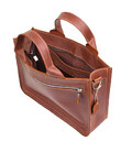 Сумка портфель шкіряна для документів ноутбука LIMARY lim-380RB коньячна картинка, зображення, фото