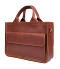 Сумка портфель шкіряна для документів ноутбука LIMARY lim-380RB коньячна картинка, зображення, фото