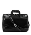 Шкіряна сумка-портфель для ноутбука - Brave New World - чорний колір - Time Resistance 5212001 фото, картинка, изображение