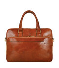 Шкіряна сумка-портфель для ноутбука - Orlando - коньячно-коричневий колір - Time Resistance 5242001 фото, картинка, изображение