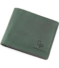 Портмоне чоловіче шкіряне Grande Pelle 505191 зелене картинка, зображення, фото
