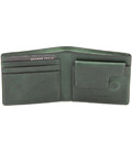 Портмоне чоловіче шкіряне Grande Pelle 505191 зелене картинка, зображення, фото