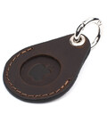 Шкіряний чохол тримач для Apple Air Tag коричневий Grande Pelle 463120 фото, картинка, изображение