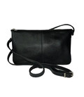 Жіночий клатч із ремінцем через плече чорний Grande Pelle 70571001 картинка, зображення, фото