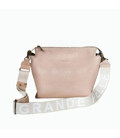 Сумка жіноча через плече із стильним ремінцем 746743 Grande Pelle бежевий флотар фото, картинка, изображение