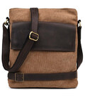 Сумка через плече в комбінації кавовий канвас та кінської шкіри RCc-0040-4lx TARWA картинка, зображення, фото