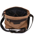 Сумка через плече в комбінації кавовий канвас та кінської шкіри RCc-0040-4lx TARWA картинка, зображення, фото