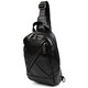 Рюкзак слінг шкіряний з кишенями TARWA GA-6020-3md чорна Наппа фото