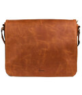 Чоловіча шкіряна сумка через плече із клапаном TARWA RB-1047-3md коньяк фото, картинка, изображение