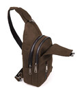Чоловічий рюкзак слінг із кінської шкіри TARWA RС-4004-3md коричневий фото, картинка, изображение