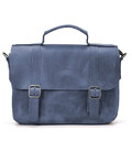 Чоловіча сумка-портфель на плече із ручкою TARWA RK-6008-3md синя фото, картинка, изображение