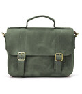 Чоловіча сумка-портфель на плече із ручкою TARWA RE-6008-3md зелена фото, картинка, изображение