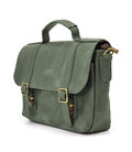 Чоловіча сумка-портфель на плече із ручкою TARWA RE-6008-3md зелена фото, картинка, изображение