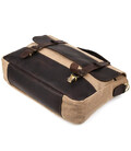 Чоловічий портфель з канвасу та шкіри наппа TARWA RCS-3920-3md фото, картинка, изображение