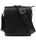 Чоловіча шкіряна сумка через плече ZA-30271-3md TARWA чорна глянець фото, картинка, изображение