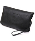 Барсетка чоловіча клатч 705710, чорна фактурна шкіра Grande Pelle картинка, зображення, фото