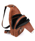 Чоловічий рюкзак слінг із кінської шкіри TARWA RB-4004-3md коньячний фото, картинка, изображение