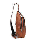 Чоловічий рюкзак слінг із кінської шкіри TARWA RB-4004-3md коньячний фото, картинка, изображение