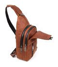 Чоловічий рюкзак слінг із кінської шкіри TARWA RB-4004-3md коньячний фото, картинка, изображение