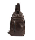 Чоловічий рюкзак слінг шкіряний коричневий TARWA GX-0116-3md картинка, зображення, фото