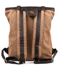 Рол-ап рюкзак зі шкіри та кавовий канвас TARWA RCc-5191-3md картинка, зображення, фото