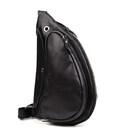 Шкіряний рюкзак слінг TIDING tid3026GA чорна наппа картинка, зображення, фото
