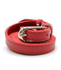 Ремінь жіночий тонкий Grande Pelle 1602040006 червоний з рядком картинка, зображення, фото