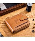Чоловічий гаманець на кнопці TB231B Bull коньячний фото, картинка, изображение