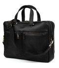 Чоловіча шкіряна ділова сумка чорна FA-4664-4lx TARWA на два відділення фото, картинка, изображение