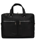 Чоловіча шкіряна ділова сумка чорна RA-4664-4lx TARWA на два відділення фото, картинка, изображение