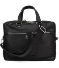 Чоловіча шкіряна ділова сумка чорна RA-4664-4lx TARWA на два відділення фото, картинка, изображение