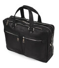 Чоловіча шкіряна ділова сумка чорна RA-4664-4lx TARWA на два відділення фото, картинка, изображение