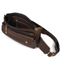 Сумка на пояс із натуральної шкіри, бананка FC-8136-3md TARWA коричневий флотар фото, картинка, изображение