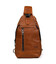 Чоловічий рюкзак слінг шкіряний коньяк TARWA GB-0116-3md картинка, зображення, фото