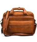 Велика сумка для ноутбука 17 дюймів Hill Burry HB4075B коньячна фото, картинка, изображение