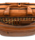Велика сумка для ноутбука 17 дюймів Hill Burry HB4075B коньячна фото, картинка, изображение