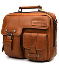 Чоловіча шкіряна сумка з ручкою HB870367B Hill Burry коньячна фото, картинка, изображение