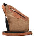 Чоловіча сумка-слінг через плече мікс канвасу та шкіри TARWA RBC-6402-3md фото, картинка, изображение