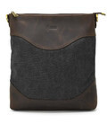 Сумка чоловіча з парусини та шкіри RGg-1807-4lx TARWA темно-сіра фото, картинка, изображение