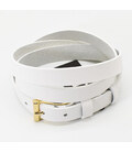 Ремінь жіночий тонкий Grande Pelle 20270040033 у білому кольорі. картинка, зображення, фото