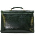 Діловий шкіряний чоловічий портфель у зеленій глянцевій шкірі TARWA GE-2068-4lx фото, картинка, изображение