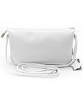 Жіночий клатч з ремінцем через плече, білий Grande Pelle 70570201 картинка, зображення, фото