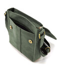 Невелика чоловіча сумка через плече шкіряна Limary lim-354RE зелена фото, картинка, изображение