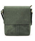 Невелика чоловіча сумка через плече шкіряна Limary lim-354RE зелена фото, картинка, изображение