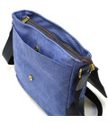 Сумка через плече синя парусина та шкіра крейзі хорс RKK-6600-4lx TARWA фото, картинка, изображение