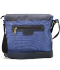 Сумка через плече синя парусина та шкіра крейзі хорс RKK-6600-4lx TARWA фото, картинка, изображение