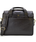 Шкіряна сумка-портфель для ноутбука GC-1812-4lx від TARWA коричнева фото, картинка, изображение