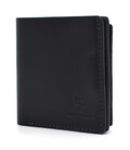 Чоловічий шкіряний портмоне чорний матовий Grande Pelle 538110 з монетницею картинка, зображення, фото