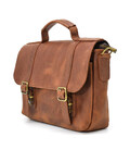 Чоловіча сумка-портфель на плече з ручкою TARWA RB-6008-3md коньячна фото, картинка, изображение